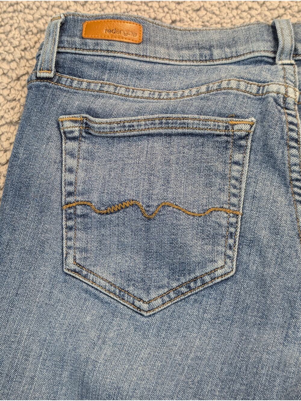 redengine jeans women's size 32 blue wildfire mid-rise cigarette (0757)